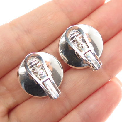 Ilias Lalaounis 22K Gold 800 & 925 Silver Vintage Greece Phaistos Disc Earrings