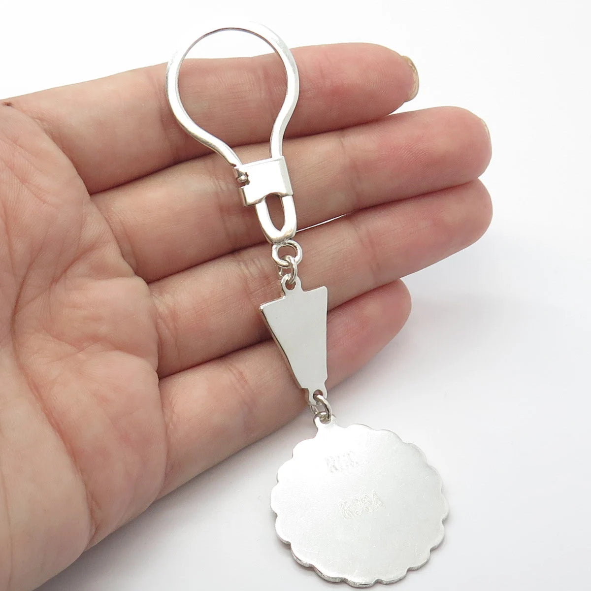950 Silver / Gold Vintage Peru Llama Key Ring