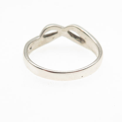 Han 925 Sterling Silver Vintage Infinity Ring Size 7.75
