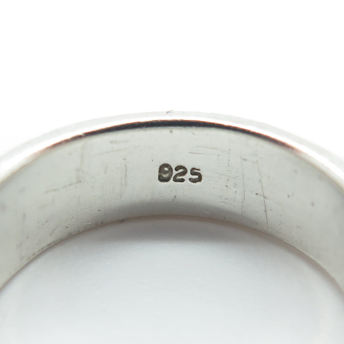 925 Sterling Silver Vintage Water Pattern Band Ring Size 5.75