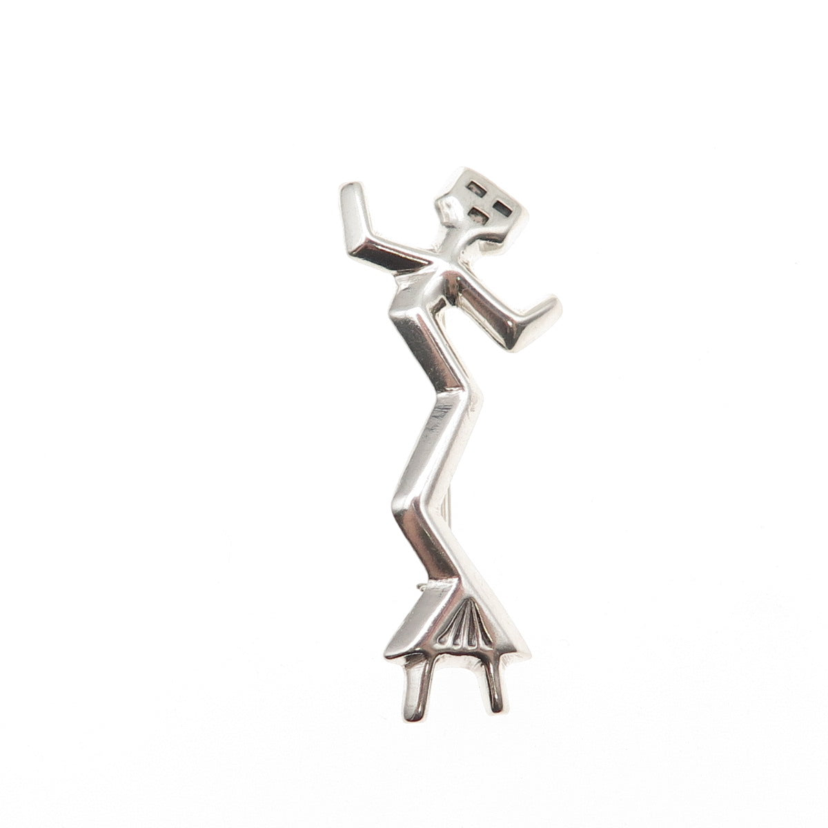 Felix Joe Navajo Old Pawn 925 Sterling Silver Vintage Kachina Doll Pin Brooch