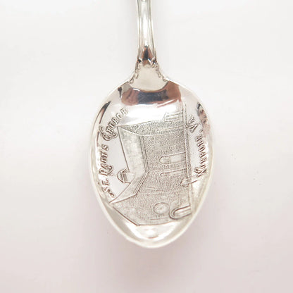 925 Sterling Silver Antique Mechanic Co. St. Paul 's Church Spoon