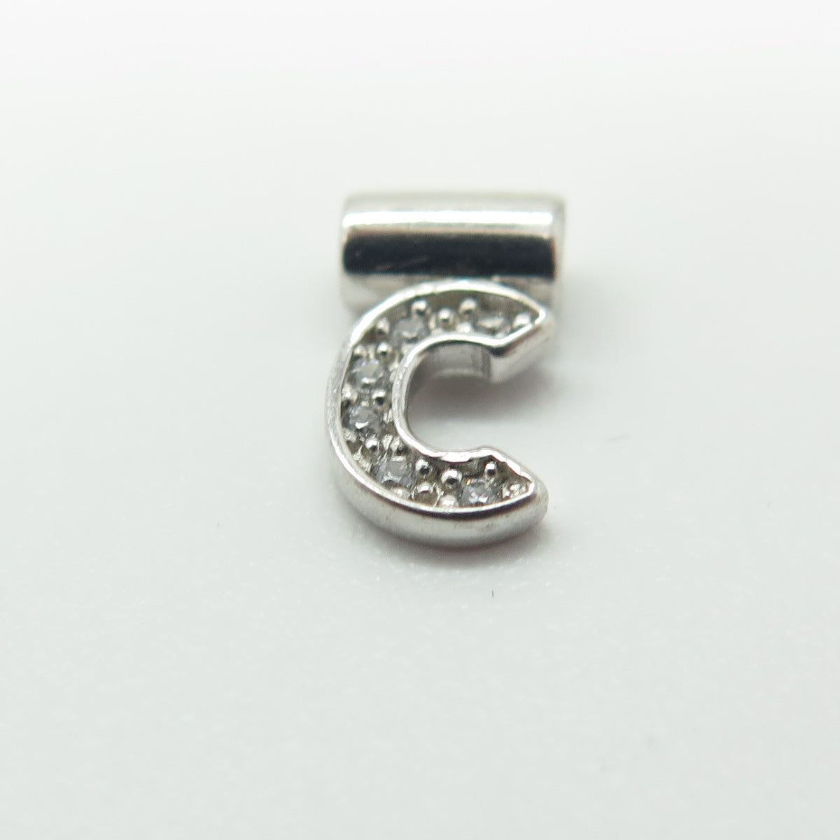 NOMINATION Italy 925 Sterling Silver C Z Letter "C" SeiMia Pendant