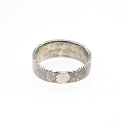 925 Sterling Silver Vintage Atlantis Oxidized Band Ring Size 6.5