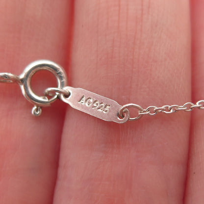 Tiffany & Co. 925 Sterling Silver Vintage Eiffel Tower Cable Chain Necklace 18"