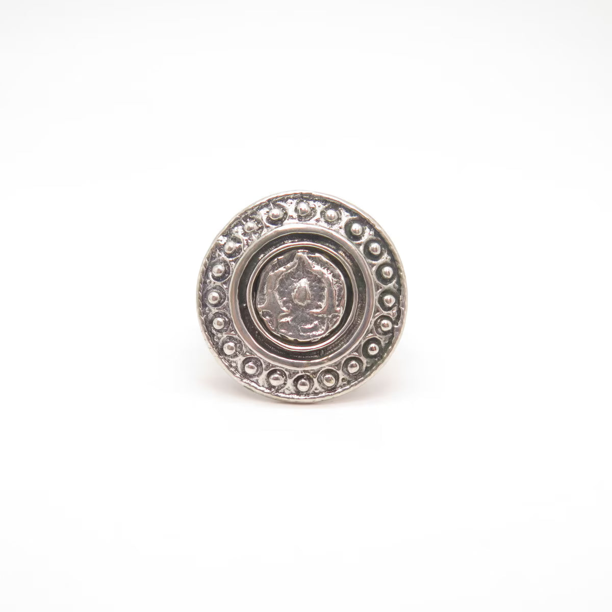925 Sterling Silver Vintage Modernist Ring Size 9