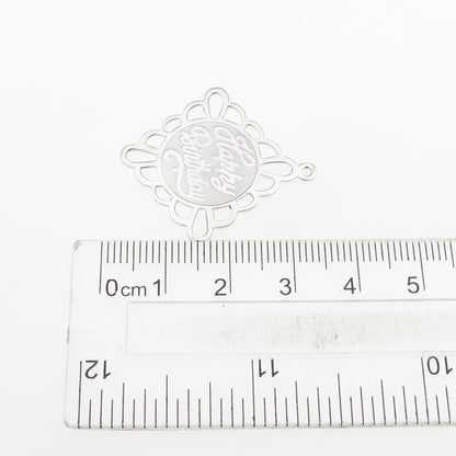 CROWN 925 Sterling Silver Vintage Happy Birthday Charm Pendant