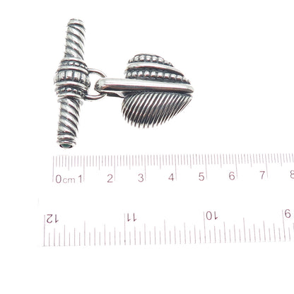 JUDITH RIPKA 925 Sterling Silver Vintage Heart Oxidized Pin Brooch