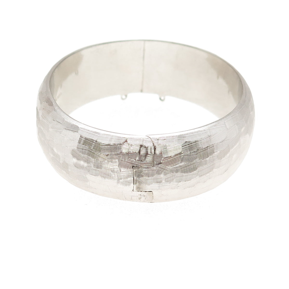 ORB Otto Robert Bade 925 Sterling Antique Art Deco Brushed Bangle Bracelet 7.5"