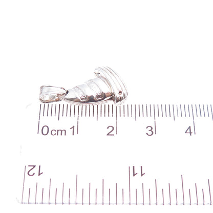 925 Sterling Silver Vintage Italy Sailboat Minimalist Charm Pendant
