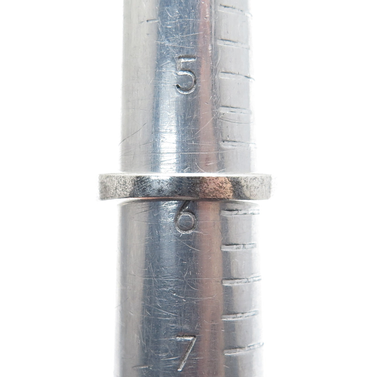 925 Sterling Silver Vintage Ethnic Oxidized Bar Dome Ring Size 6
