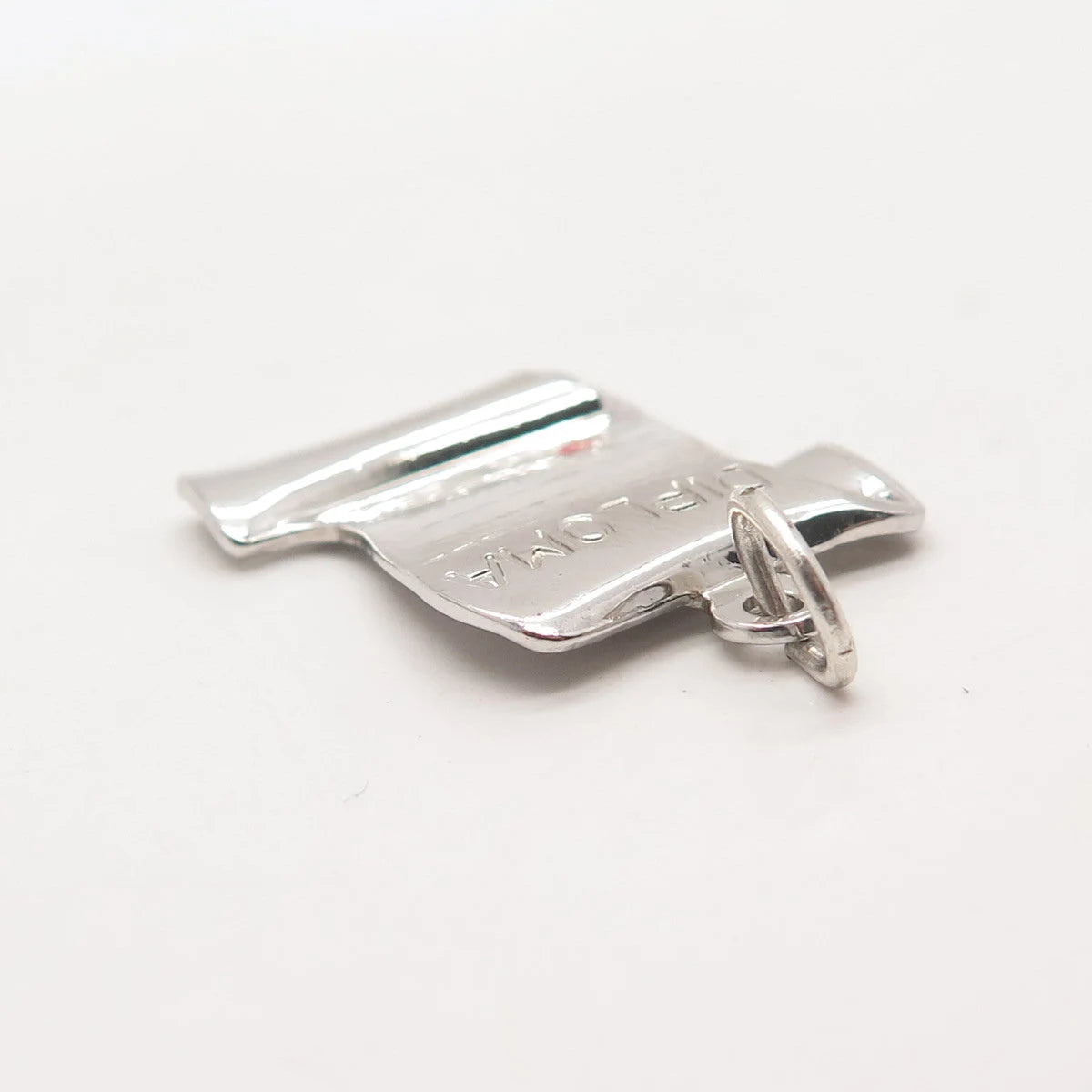 925 Sterling Silver Vintage Enamel "Diploma" Pendant