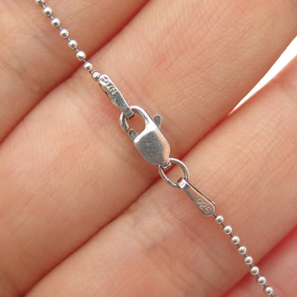 SLV Sadye L Vassil 925 Sterling 14K Gold Real Amethyst Beaded Chain Necklace 16"