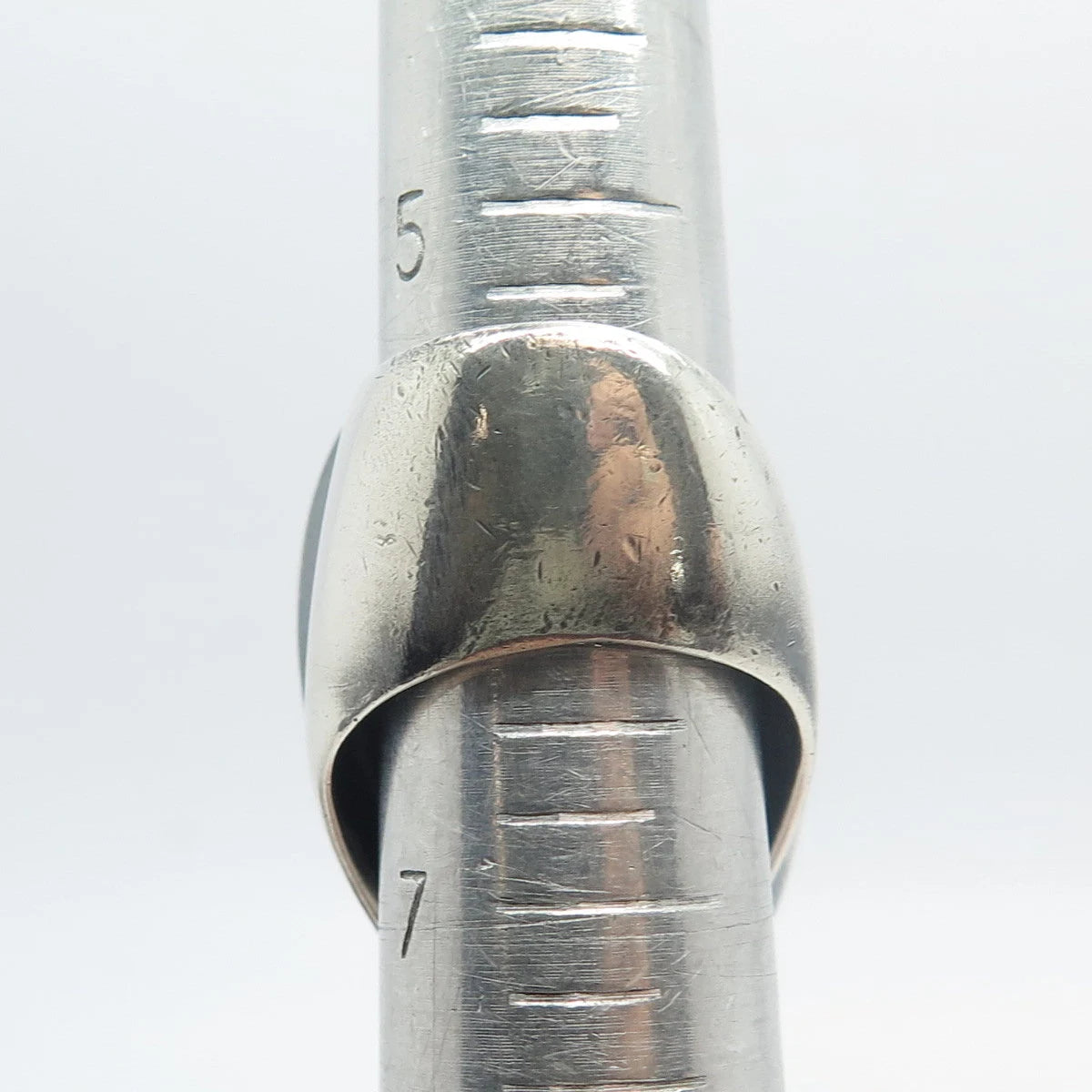 925 Sterling Silver Vintage Modernist Statement Ring Size 6.25