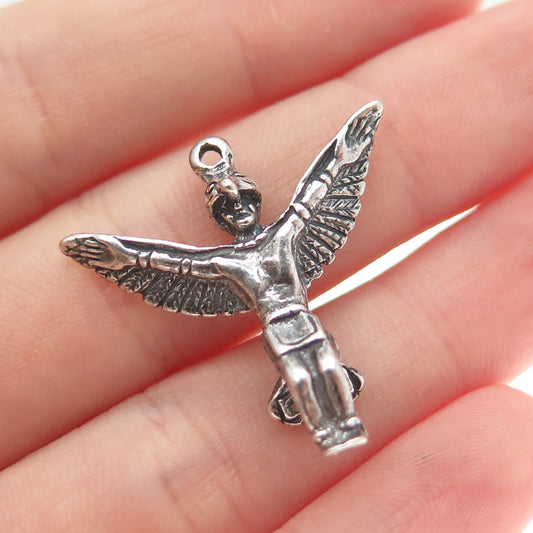 Old Pawn Sterling Silver Vintage Southwestern Indian Bird Dancer Mini Pendant