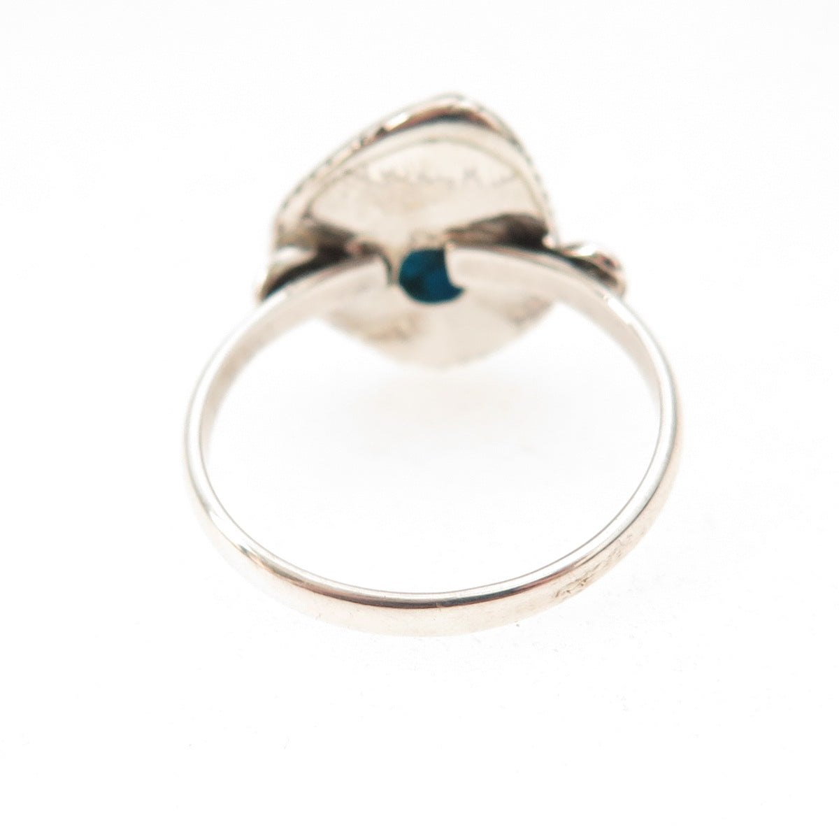 925 Sterling Silver Vintage Real Sleeping Beauty Turquoise Ring Size 6.5