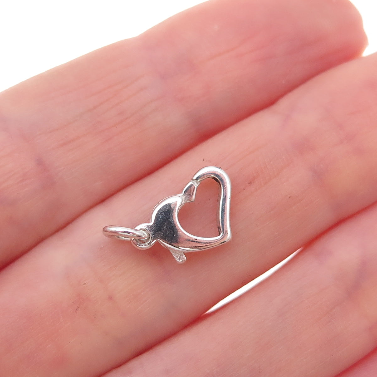 925 Sterling Silver Bracelet / Necklace Heart Lobster Lock Clasp