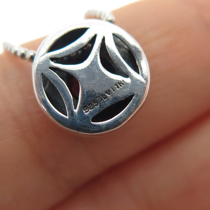 SLV Sadye L Vassil 925 Sterling 14K Gold Real Amethyst Beaded Chain Necklace 16"