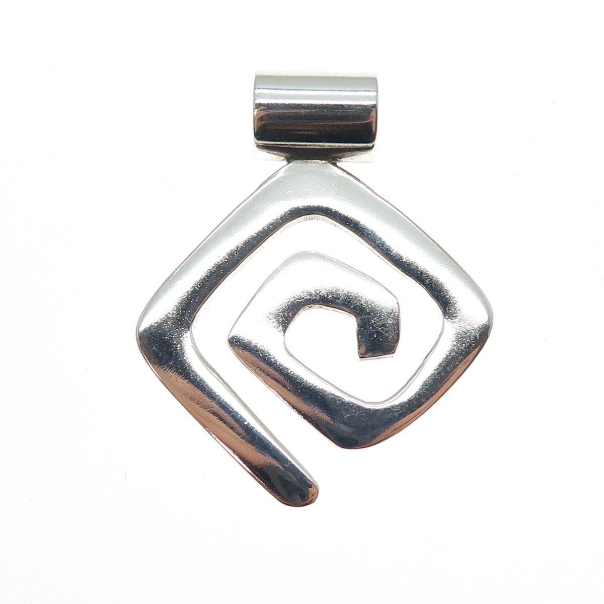 SILPADA 925 Sterling Silver Vintage Modernist Spiral Slide Pendant