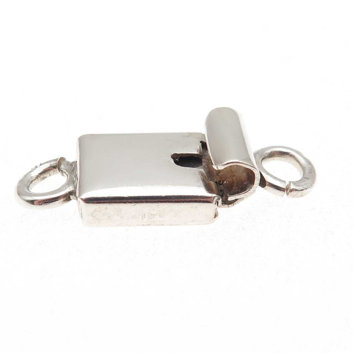 925 Sterling Silver Vintage Mexico Bracelet / Necklace Box Lock Clasp