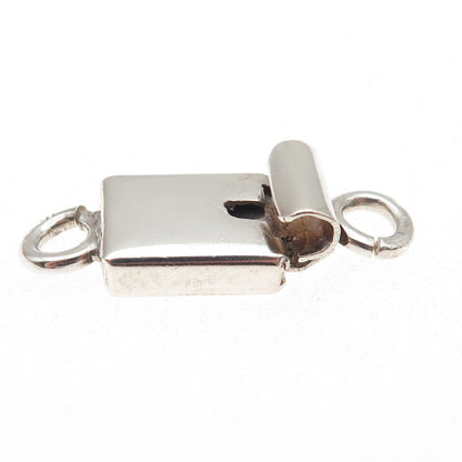 925 Sterling Silver Vintage Mexico Bracelet / Necklace Box Lock Clasp