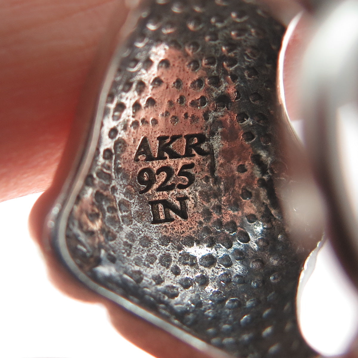 AKR AMY KAHN RUSSELL 925 Sterling Silver Vintage Column Pendant Ring Size 6.5