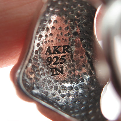 AKR AMY KAHN RUSSELL 925 Sterling Silver Vintage Column Pendant Ring Size 6.5