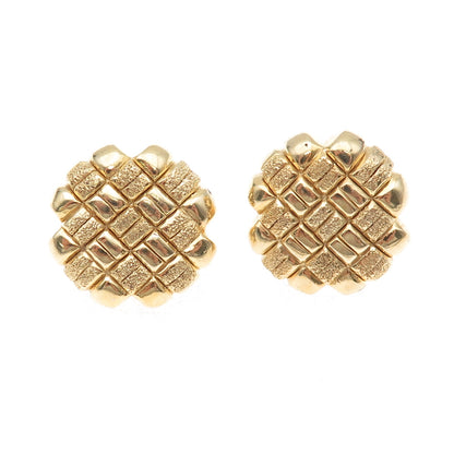 GioIelli Di Valenza 925 Sterling Gold Plated Vintage Italy Omega Back Earrings