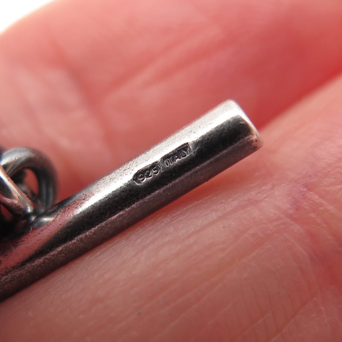 925 Sterling Silver Vintage Italy Ball Beaded Link Bracelet 6.75"