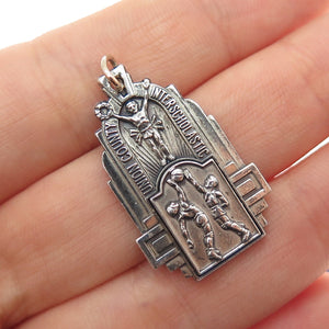 925 Sterling Silver Vintage 1964 Union County Interscholastic Medal Pendant