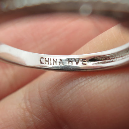 925 Sterling Silver Heart & Baguette-Cut C Z Promise Ring Size 8