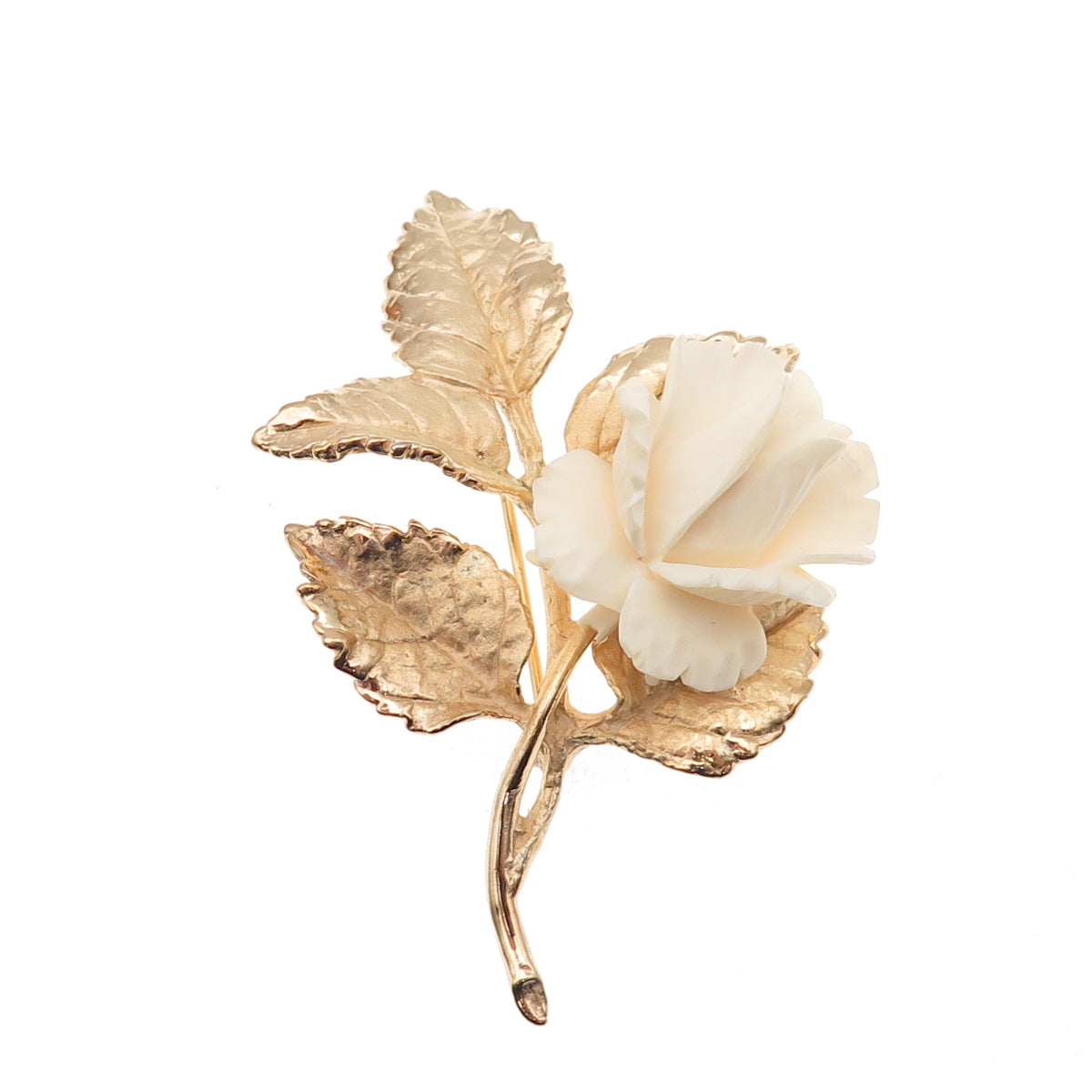 Napier 925 Sterling Silver Gold Plated Vintage Floral Pin Brooch