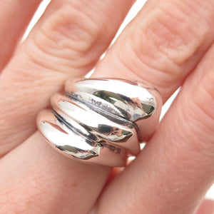 Joseph Masaniello 925 Sterling Silver Vintage Modernist Adjustable Ring Size 6.5