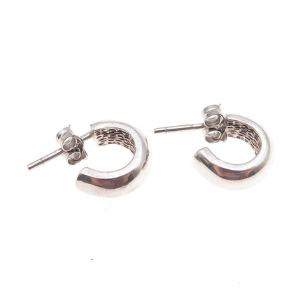 925 Sterling Silver Vintage Hoop Earrings