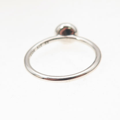 Pandora 925 Sterling Silver Real Citrine November Birthstone Droplet Ring Size 6