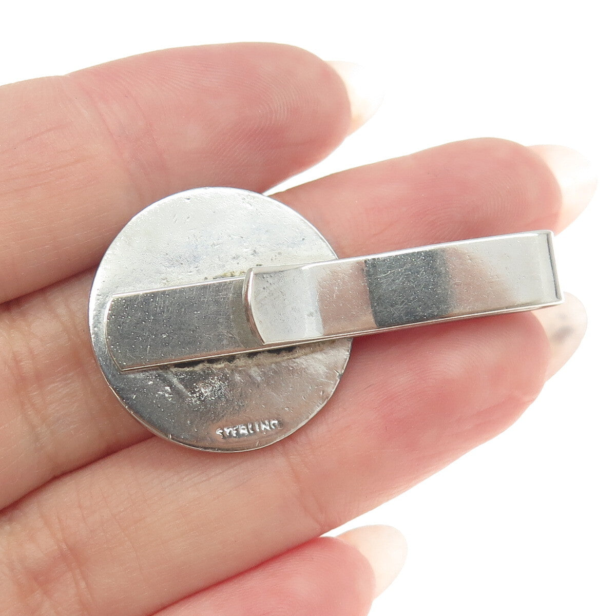 925 Sterling Silver Antique Art Deco Retro Car Tie Clip