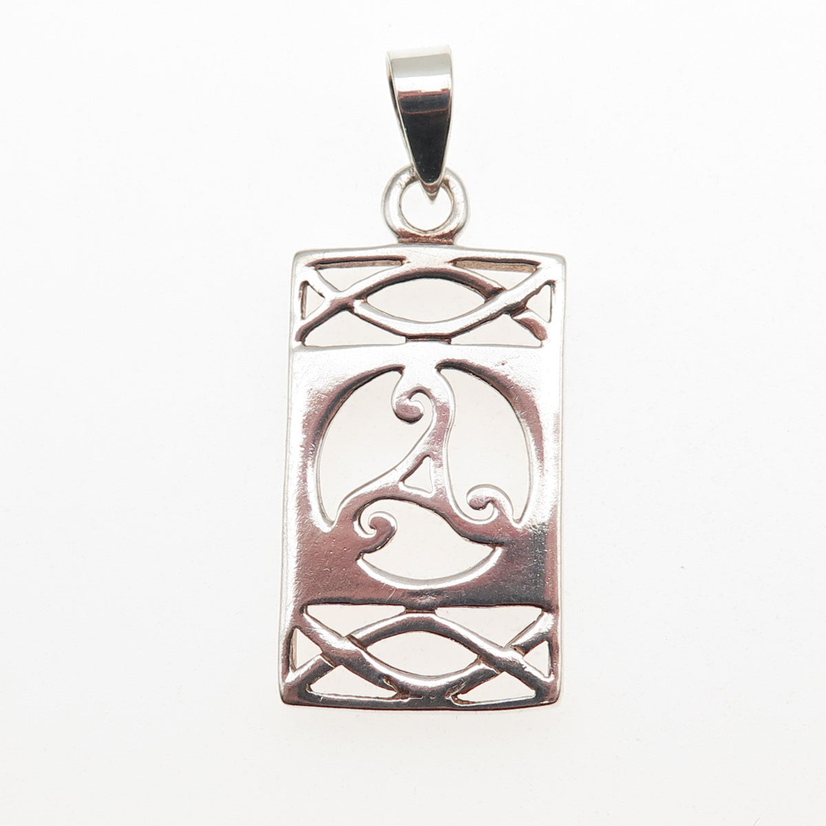 925 Sterling Silver Vintage Celtic Triskelion Charm Pendant