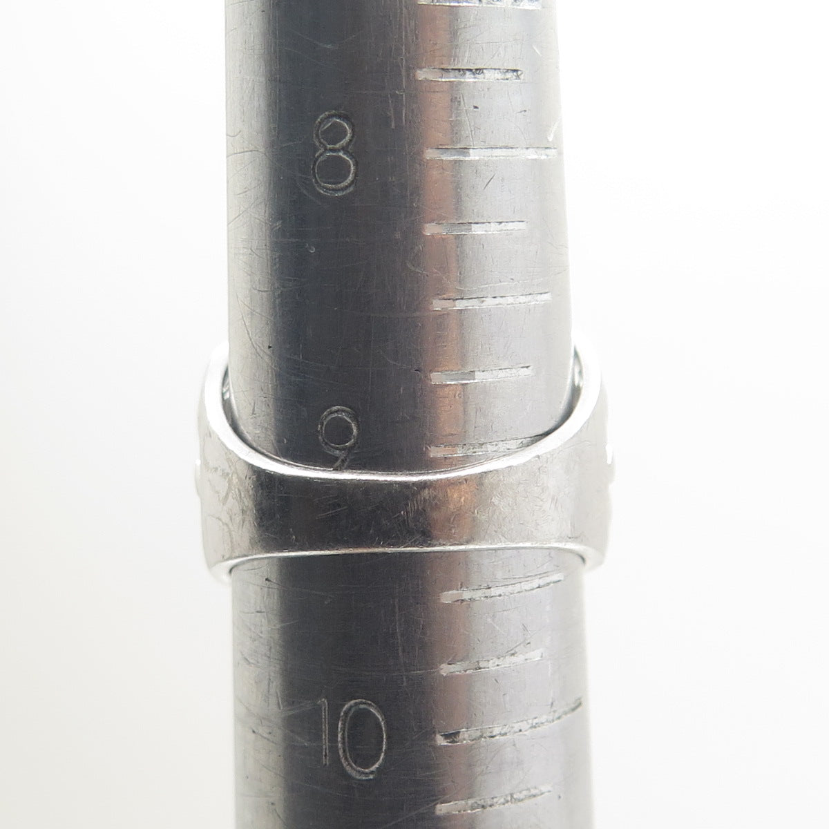 925 Sterling Silver Real Abalone Shell Ornate Ring Size 9.25