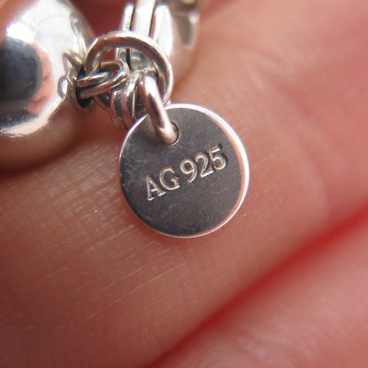 TIFFANY & CO. 925 Sterling Silver Vintage HardWear Ball Beaded Bracelet 7.25"