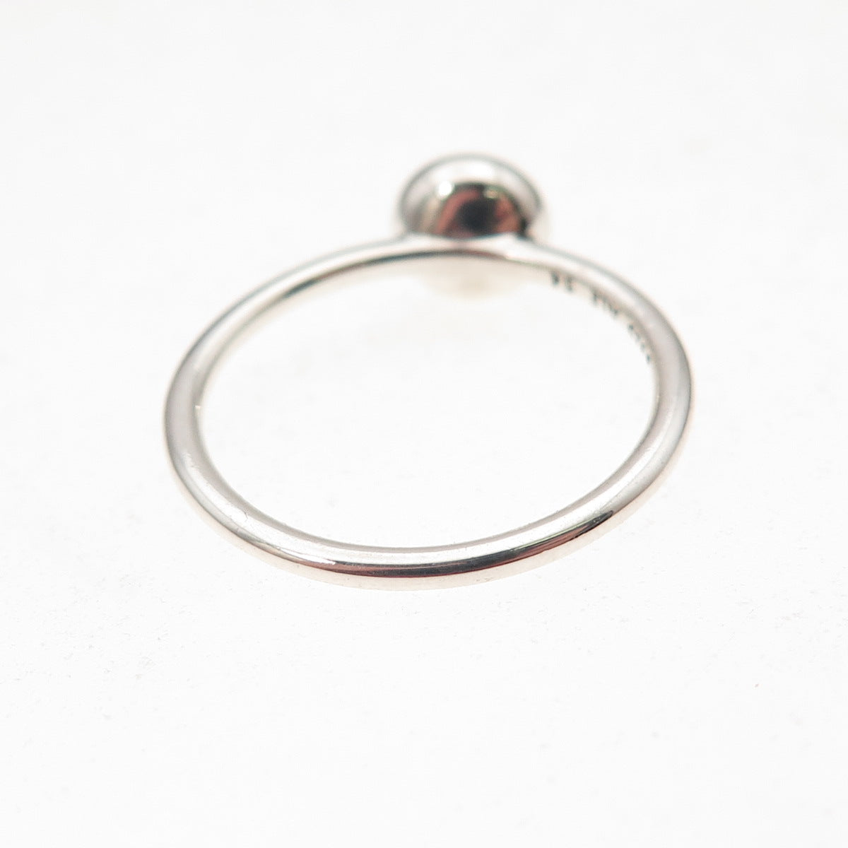 Pandora 925 Sterling Silver Clear Crystal April Birthstone Droplet Ring Size 7