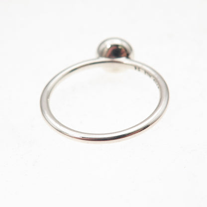 Pandora 925 Sterling Silver Clear Crystal April Birthstone Droplet Ring Size 7