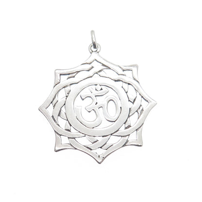 925 Sterling Silver Vintage Om Mantra Pendant