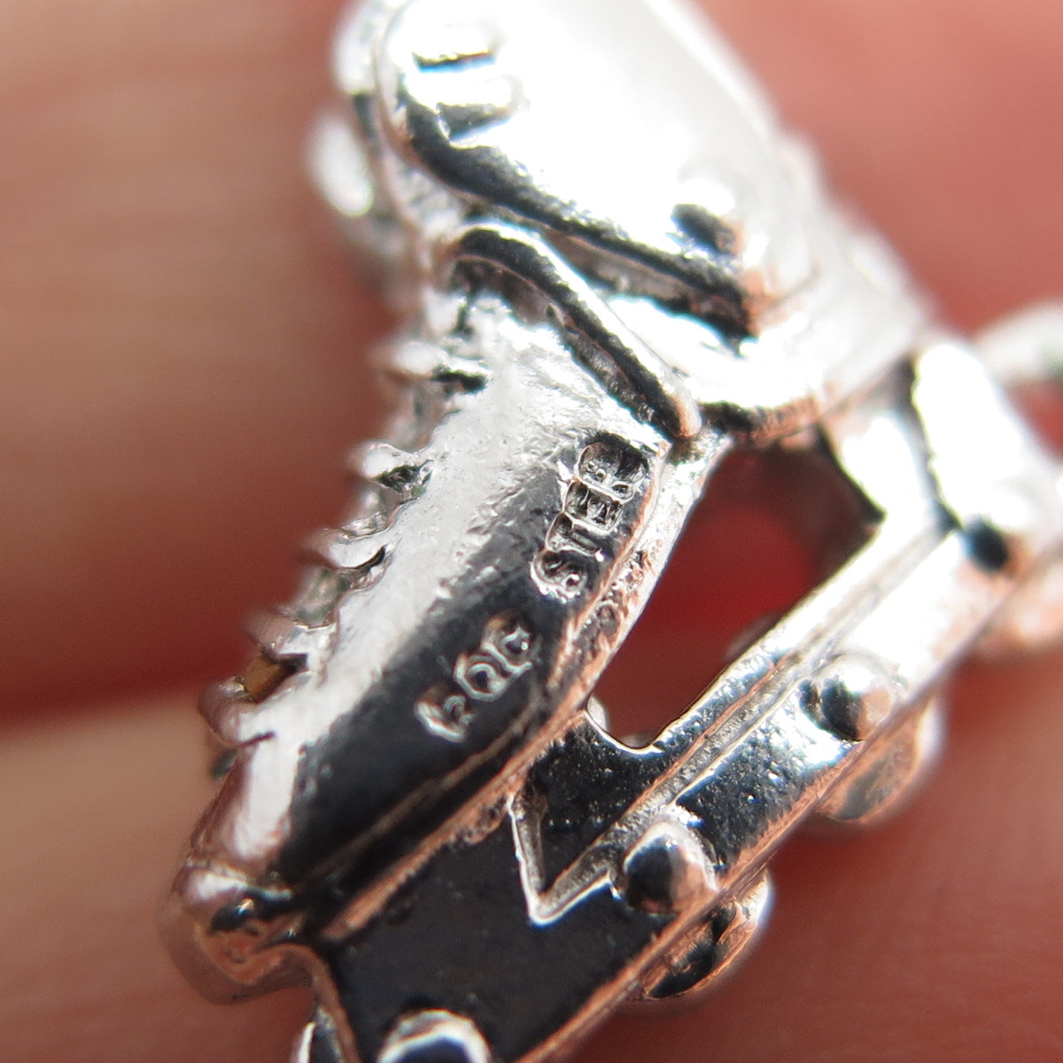 RQC REMBRANDT 925 Sterling Silver Vintage Roller Skate Shoe Charm Pendant