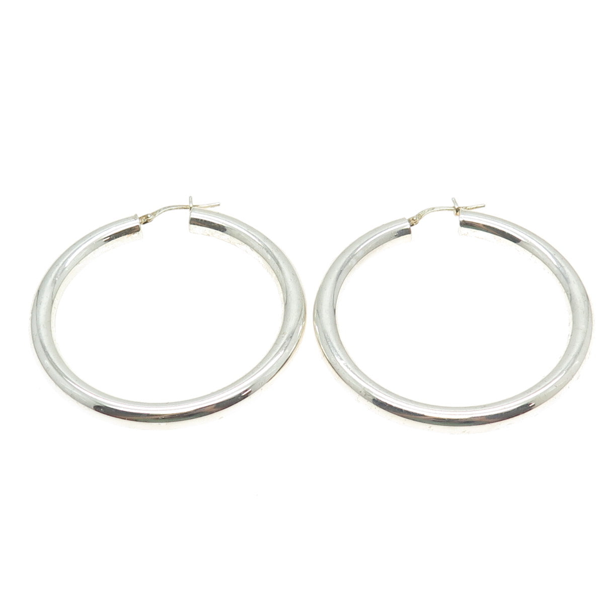 925 Sterling Silver Vintage Hinged Hoop Earrings