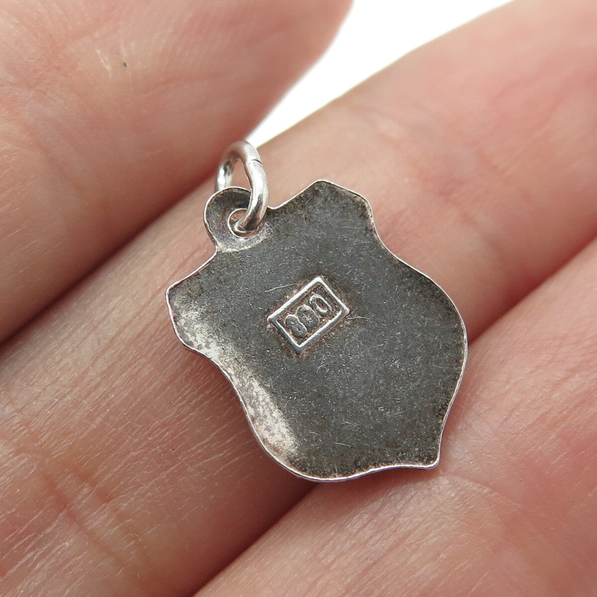 800 Silver Vintage Enamel Innsbruck Austria Coat of Arms Minimalist Pendant