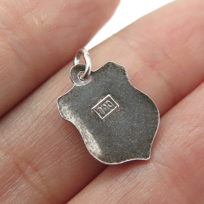 800 Silver Vintage Enamel Innsbruck Austria Coat of Arms Minimalist Pendant