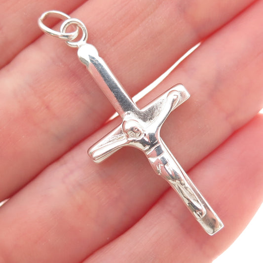 925 Sterling Silver Vintage Crucifix Cross Charm Pendant