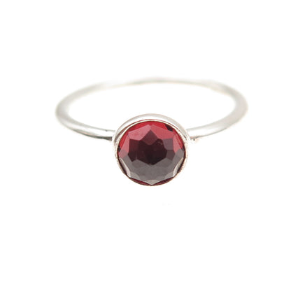 Pandora 925 Sterling Silver Red Crystal January Birthstone Ring Size 6