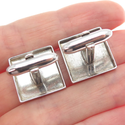 SPEIDEL 925 Sterling Silver Antique Art Deco Engraved Oval Cufflinks