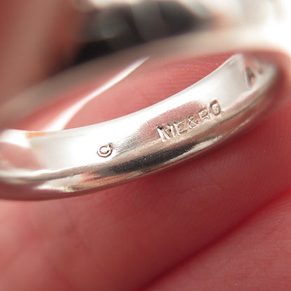 Me & Ro 925 Sterling Silver Vintage As Here, So Elsewhere Band Ring Size 5.5